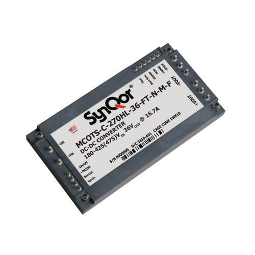 Convertidor DC/DC de circuitos impresos - Mil-COTS 270HL - SYNQOR - de salida simple / con amplia gama de entrada