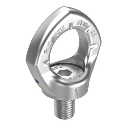 Anillo de elevación con giro de 360º - INOX-STAR® - RUD - de rosca / de acero inoxidable / gancho S