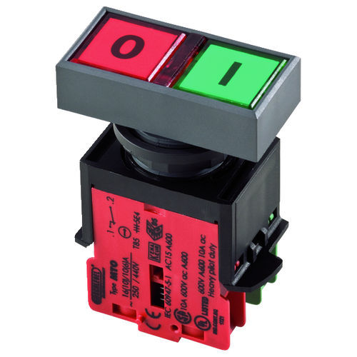 Botón pulsador IP40 - QUARTEX®-R LDT - Georg Schlegel GmbH & Co. KG - 1NA/NC / rectangular / doble