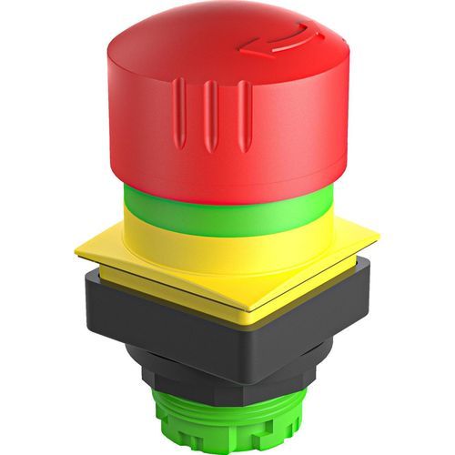 Botón pulsador de muelle - QUARTEX®-R-JUWEL QRJUV - Georg Schlegel GmbH & Co. KG - de parada de emergencia / IP65 / mecánico