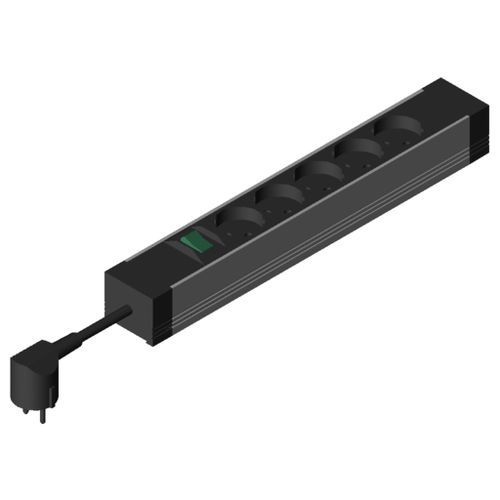Regleta con interruptor - 0.0.627.43 - item industrial applications - 5 tomas