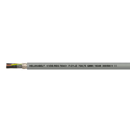 Cable eléctrico DIN - F-CY-JZ - HELUKABEL - antipropagación de fuego / resistente al aceite / multifilar