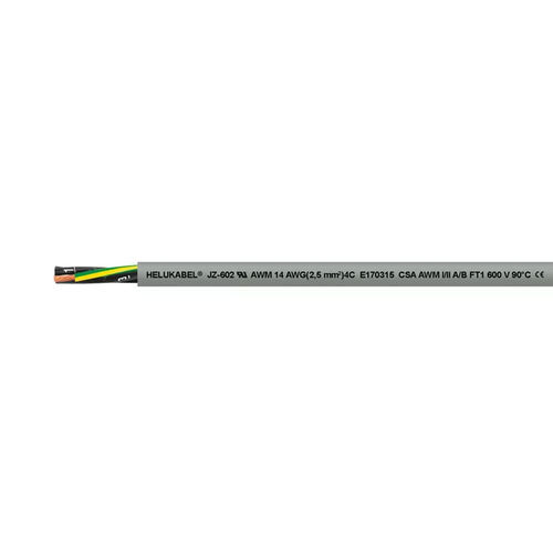 Cable eléctrico DIN - JZ-602 - HELUKABEL - antipropagación de fuego / resistente al aceite / multifilar