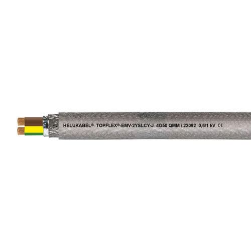 Cable eléctrico de alimentación - TOPFLEX®-EMV-2YSLCY-J - HELUKABEL - DIN / antipropagación de fuego / multifilar