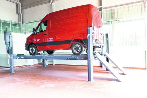 Puente elevador 4 columnas - CARLIFT II 5.0 - MAHA Maschinenbau Haldenwang GmbH & Co. KG - 5 toneladas / electrohidráulico / para coche