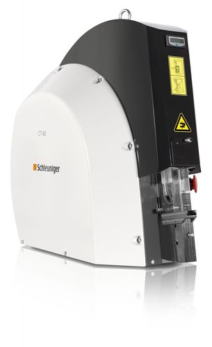 Engastadora para capuchón final - CT 60 - Schleuniger - semiautomática / neumática / compacta