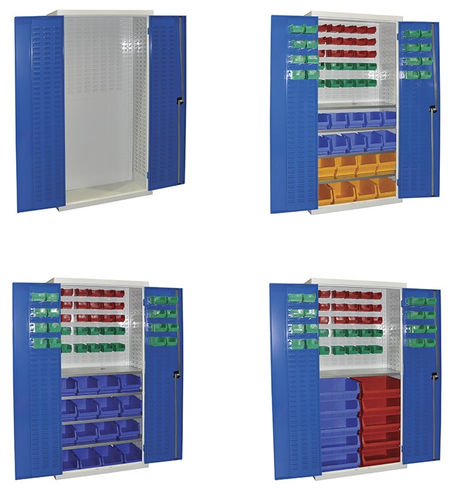 Armario de almacenamiento - CYD189xxxBX - Quality Metal Products - de suelo / con estantes / con puerta
