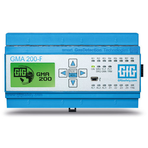 Central de detección de gas para sensor de detección de fugas - GMA200-F - GfG - Gesellschaft für Gerätebau mbH - visualizador LCD / multicanales / direccionable