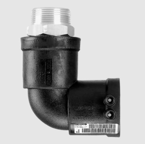 Codo para cañería de acero inoxidable - WUN V2A 90 - Aliaxis - 90° / de PE