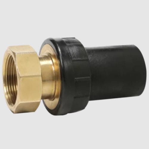 Adaptador hidráulico para tubos - UAM ET - Aliaxis - roscado / de latón / de polietileno