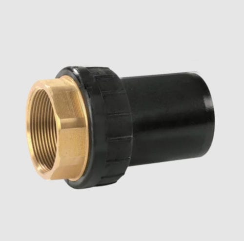 Adaptador hidráulico roscado - UAM - Aliaxis - de latón / de polietileno / de seguridad
