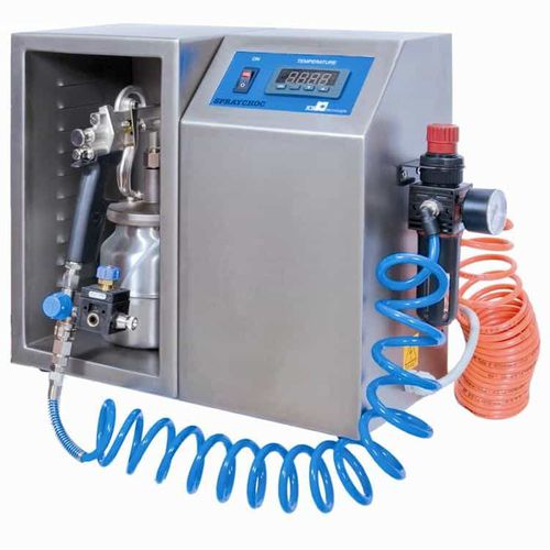 Unidad de proyección micro - SPRAYCHOC MICRO - icb tecnologie srl - fija / de líquidos / neumática