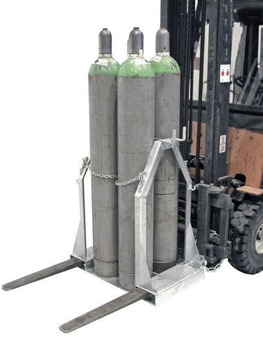 Palé de transporte - SFP series - Bauer - de metal / para botella de gas / montado en carretilla elevadora