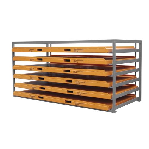 Sistema de estanterías para depósito de almacenamiento - KBR series - Bauer - de chapas metálicas / de acero / 6