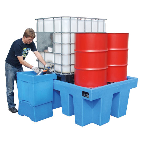 Cubeta de retención para barriles - WP series - Bauer - para contenedor IBC / de polietileno / para palés