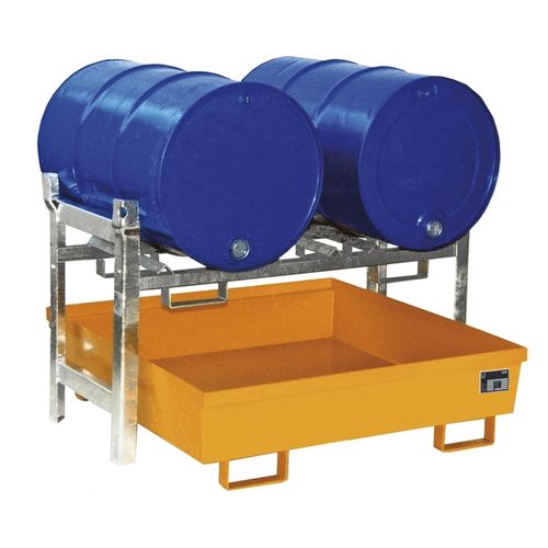 Sistema de estanterías para depósito de almacenamiento - FR series - Bauer - modular / para bidones con contenedor de retención / de acero