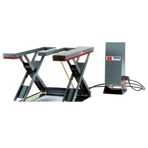 Mesa elevadora de tijera - LAWECO - eléctrica / móvil / con tablero en E