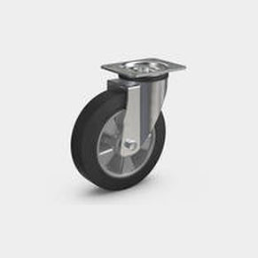 Rueda con aro - 80 HE   - RÄDER-VOGEL RÄDER- UND ROLLENFABRIK GMBH & CO. KG - de caucho / de rodamiento / elástica