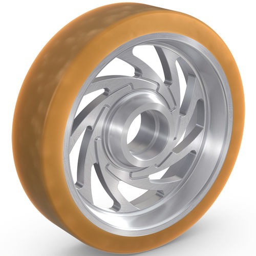Rueda con aro - TRACTOSOFT® - RÄDER-VOGEL RÄDER- UND ROLLENFABRIK GMBH & CO. KG - en material compuesto / para carga media