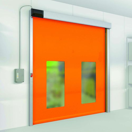 Puerta enrollable - Sector Reset - Ditec - de PVC / para exteriores / rápida