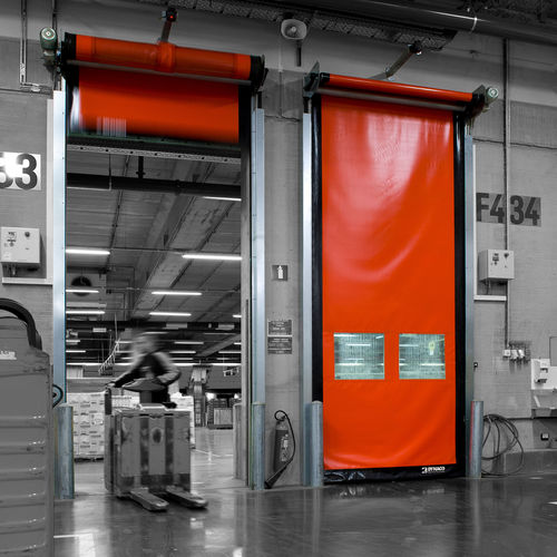 Puerta enrollable - D-501  - Entrematic Dynaco - de acero inoxidable / para interior / industrial