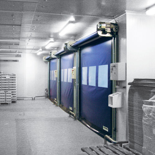 Puerta enrollable - M2  - Entrematic Dynaco - de acero inoxidable / para interior / industrial