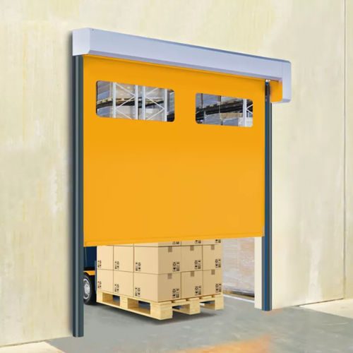 Puerta corredera vertical - D-211 - Entrematic Dynaco - para interior / rápida / de diseño