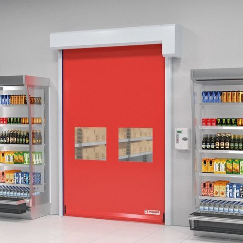 Puerta para cámara frigorífica - E-211 INT - Entrematic Dynaco - para interior / para la industria del automóvil / para comercio