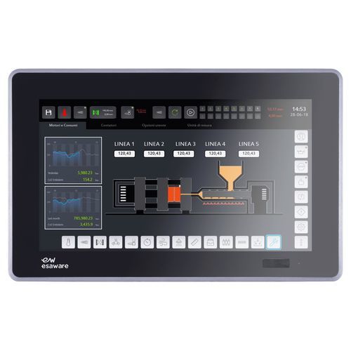 Panel PC con pantalla táctil multipuntos - EW series - ESA elettronica - pantalla táctil capacitiva PCAP / con pantalla táctil resistiva de 5 hilos / 15"