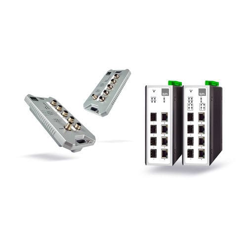 Conmutador Ethernet administrable - HIDRA series - ESA elettronica - no administrable / 5 puertos / 8 puertos