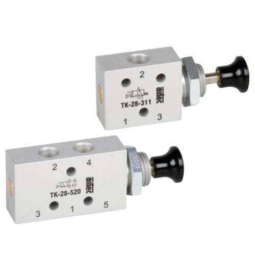 Distribuidor neumático con control manual - TK-28 series - AIRTEC Pneumatic - de cajón / con control mecánico / con retorno por muelle