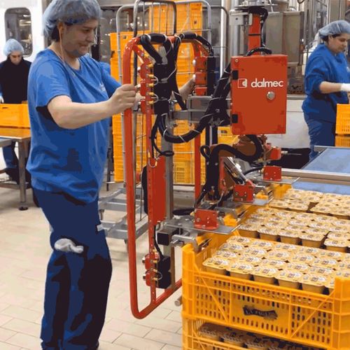 Manipulador para contenedores - DALMEC - neumático / con asidero / para productos alimentarios
