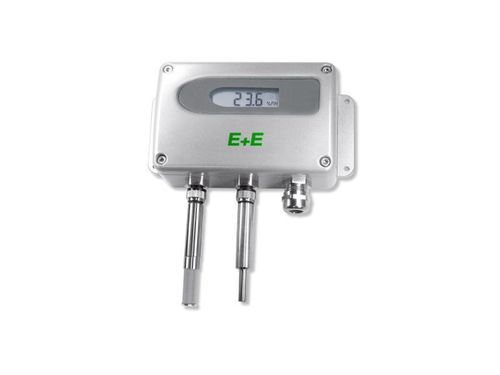 Sensor de temperatura y de humedad con sonda intercambiable - EE220 - E+E ELEKTRONIK - relativa / de pared / en riel DIN