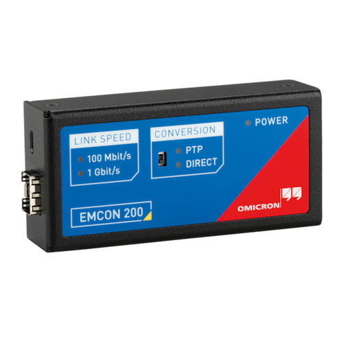Convertidor PTP - EMCON 200 - OMICRON electronics - Ethernet media / de fibra óptica / de alimentación Ethernet