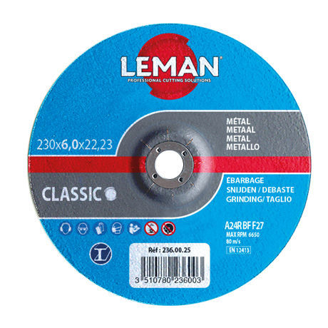 Disco para desbarbar para chapas - DAT.00126 - Leman