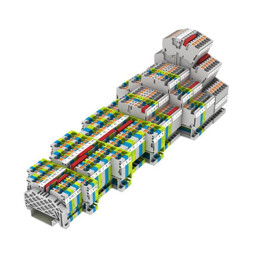 Bloque de conexión push-in - PRK - CONTA-CLIP Verbindungstechnik GmbH - en riel-DIN / para barra colectora / sin tornillos