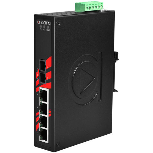 Conmutador Ethernet inteligente - LNX-0501-M - Antaira Technologies - 5 puertos / en riel DIN / montaje en pared