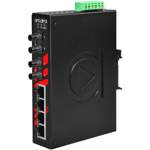 Conmutador Ethernet no administrable - LNX-0602-ST-M-T - Antaira Technologies - 6 puertos / en riel DIN / de pared