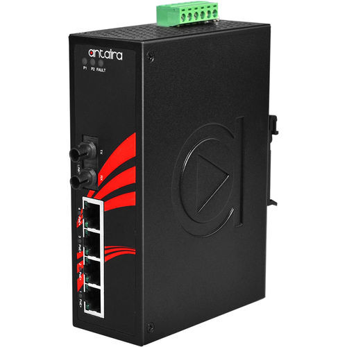 Conmutador Ethernet no administrable - LNP-0501-ST-M-24 - Antaira Technologies - 5 puertos / en riel DIN / rack de 19"