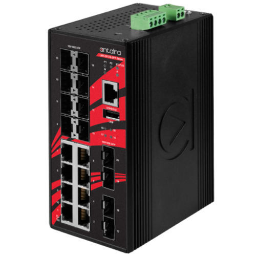 Conmutador Ethernet administrable - LMX-2012G-SFP - Antaira Technologies - 20 puertos / de nivel 3 / Gigabit Ethernet