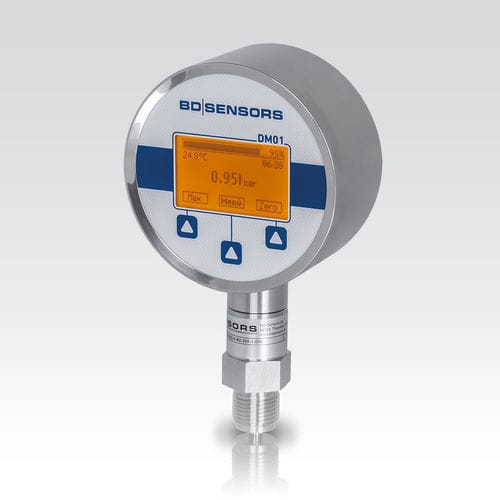 Manómetro absoluto - DM 01 - BD|SENSORS GmbH - con pantalla LCD / roscado / de acero inoxidable