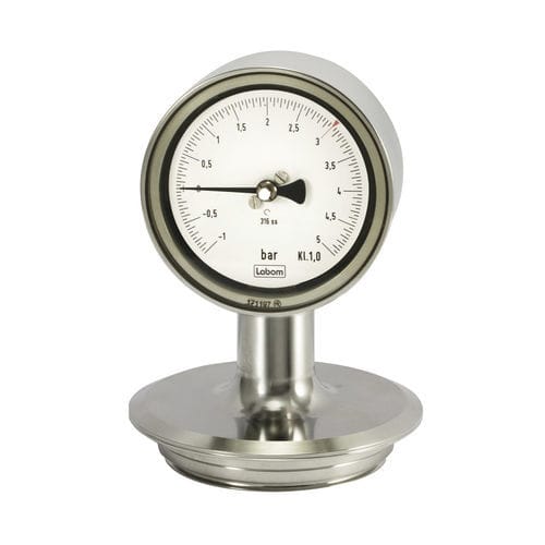Manómetro diferencial -  NS 63 - LABOM Mess- und Regeltechnik GmbH - analógico / de acero inoxidable / de tubo Bourdon