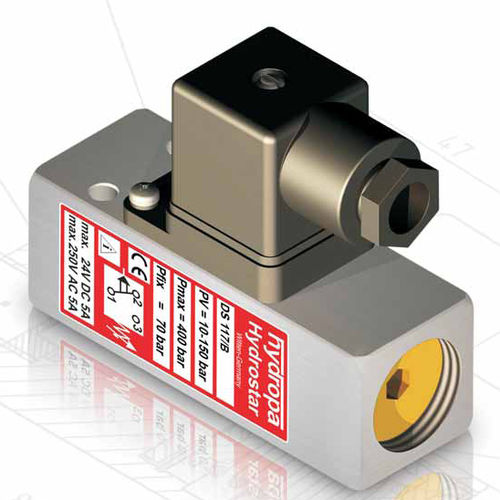 Presostato de pistón - DS-117 / 112 series - Hydropa - para aceite / IP65 / reglable