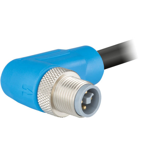 Conector en ángulo recto - A712-TMA043UP series - HUMMEL - de alimentación eléctrica / macho / con dispositivo de bloqueo mediante tornillo