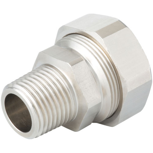 Adaptador hidráulico para tubos - 2 355 series - HUMMEL - roscado / de latón niquelado