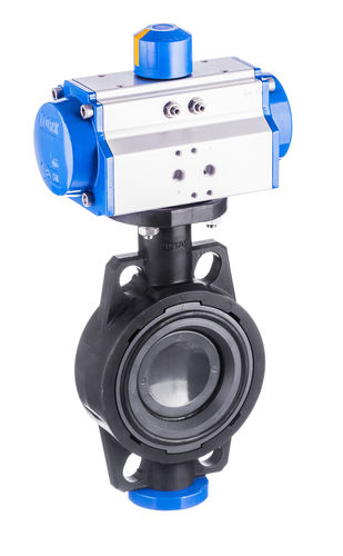 Válvula de mariposa - PAV 812 Series - SMS-TORK - con control neumático / para agua caliente / de PVC