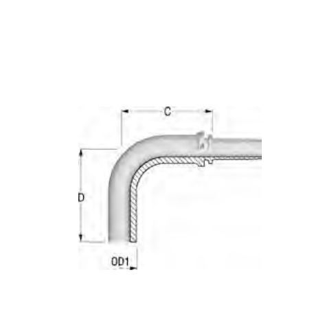 Racor hidráulico - H1252090 - ALFAGOMMA - roscado / codo de 90º / BSP