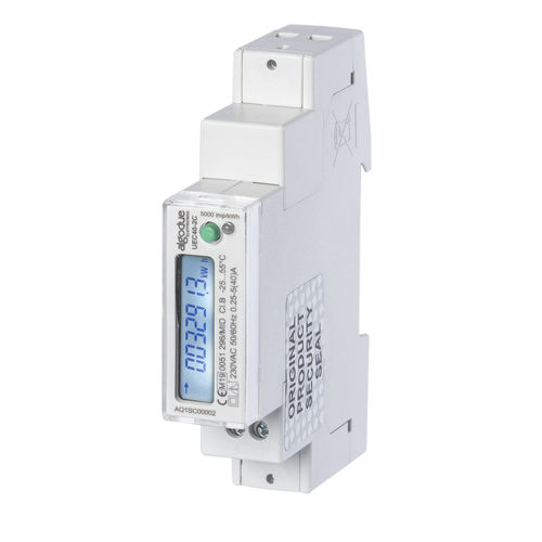 Contador de energía eléctrica monofásico - UEC40-2C - Algodue Elettronica - en riel DIN / 50 Hz / con pantalla LCD