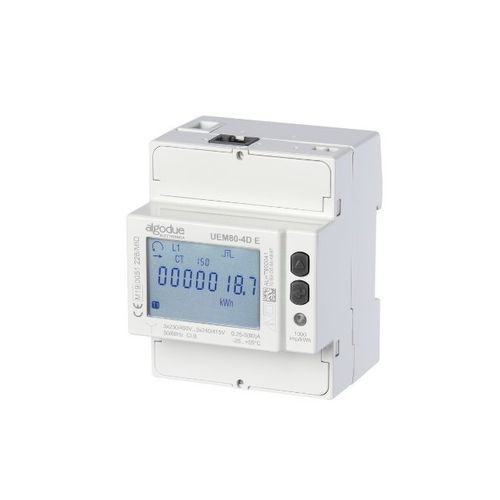 Contador de energía eléctrica trifásico - UEM80-4D E - Algodue Elettronica - en riel DIN / con registrador de datos / 50 Hz