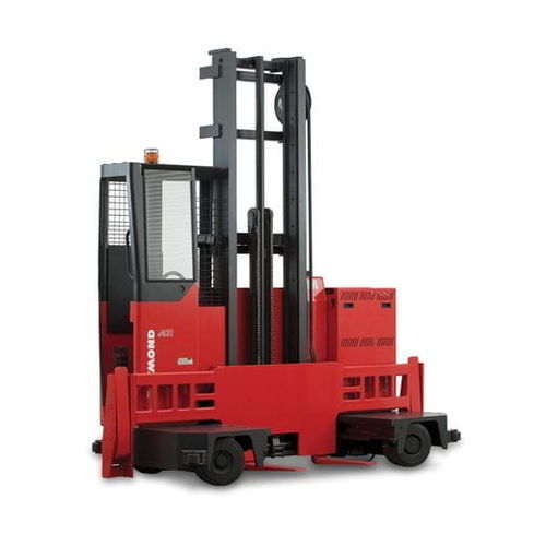Carretilla elevadora lateral alimentada por batería - 9300 - Raymond - para conductor de pie / para pasillos estrechos / para almacén